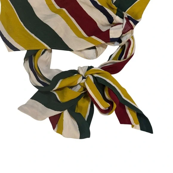 Zara Colorful Striped Wrap Top - Picture 4 of 4